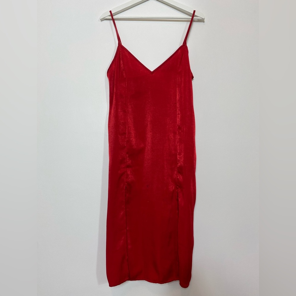 Out From Under by Urban Outfitters Red Slip Dress Size S
